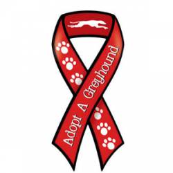 Adopt A Greyhound - Red Ribbon Magnet
