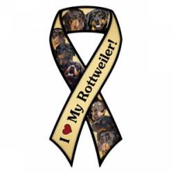 I Love My Rottweiler - Ribbon Magnet