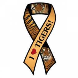 I Love Tigers - Ribbon Magnet