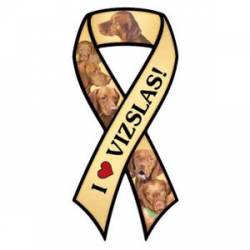 I Love Vizslas - Ribbon Magnet