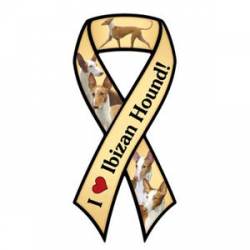 I Love Ibizan Hound - Ribbon Magnet