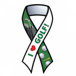 I Love Golf - Ribbon Magnet