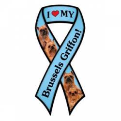 I Love My Brussels Griffon - Blue Ribbon Magnet