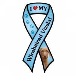 I Love My Wirehaired Vizsla - Ribbon Magnet