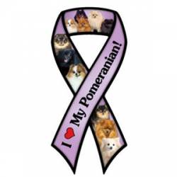 I Love My Pomeranian - Ribbon Magnet