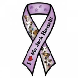 I Love My Jack Russell - Ribbon Magnet