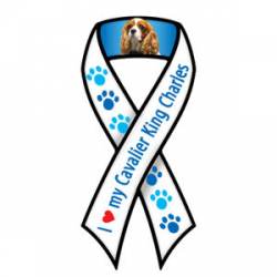 I Love My Cavalier King Charles - Ribbon Magnet