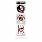 Florida State University Seminoles Logo - Sheet Of 3 Triple Spirit Stickers