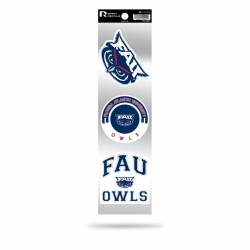 Florida Atlantic University Owls Logo - Sheet Of 3 Triple Spirit Stickers