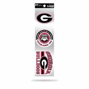 University Of Georgia Bulldogs Logo - Sheet Of 3 Triple Spirit Stickers