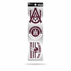 Alabama A&M University Bulldogs Logo - Sheet Of 3 Triple Spirit Stickers