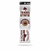 Texas State University Bobcats Logo - Sheet Of 3 Triple Spirit Stickers