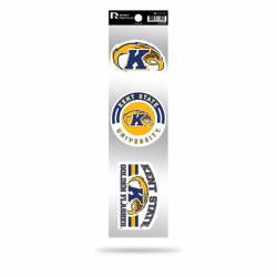 Kent State University Golden Flashes Logo - Sheet Of 3 Triple Spirit Stickers