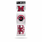 Miami University Redhawks Logo - Sheet Of 3 Triple Spirit Stickers