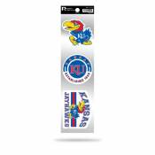 University Of Kansas Jayhawks Logo - Sheet Of 3 Triple Spirit Stickers