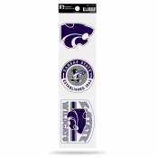 Kansas State University Wildcats - Sheet Of 3 Triple Spirit Stickers