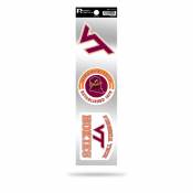 Virginia Tech Hokies Logo - Sheet Of 3 Triple Spirit Stickers