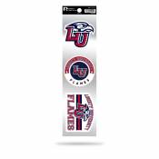 Liberty University Flames Logo - Sheet Of 3 Triple Spirit Stickers