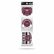 Missouri State University Bears Logo - Sheet Of 3 Triple Spirit Stickers