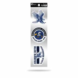 Dickinson State University Blue Hawks Logo - Sheet Of 3 Triple Spirit Stickers