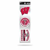 University Of Wisconsin Badgers Logo - Sheet Of 3 Triple Spirit Stickers