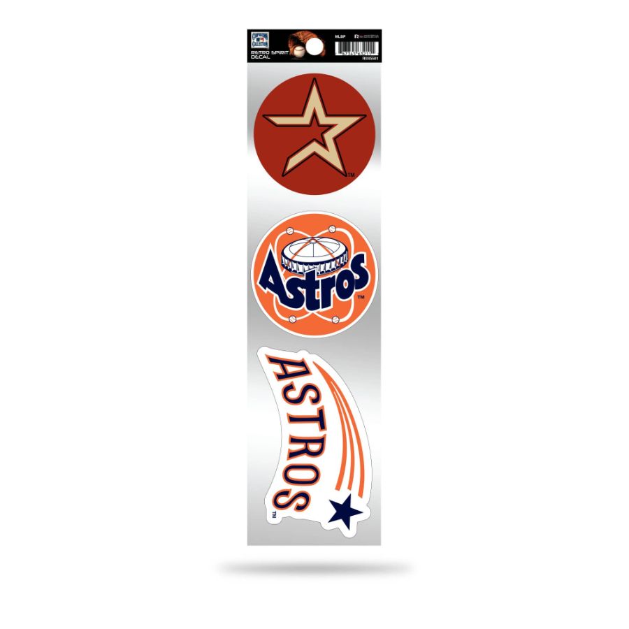 Houston Astros Retro Vintage Logo - Sheet Of 3 Triple Spirit Stickers ...