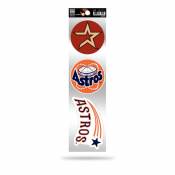 Houston Astros Retro Vintage Logo - Sheet Of 3 Triple Spirit Stickers