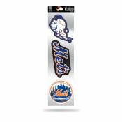 New York Mets Retro Vintage Logo - Sheet Of 3 Triple Spirit Stickers