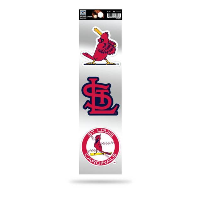 St. Louis Cardinals - Sheet of 3 Triple Spirit Stickers
