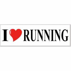 I Love Running - Bumper Sticker