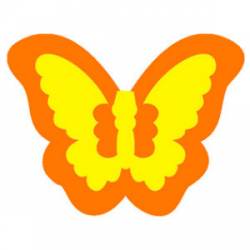 Butterfly Neon - Orange And Yellow Vinyl Sticker