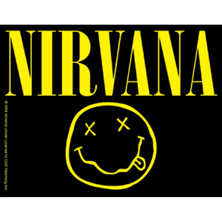 Nirvana Yellow Happy Face - Vinyl Sticker at Sticker Shoppe