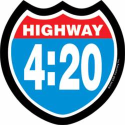 Hwy 420 Highway 4:20 - Vinyl Sticker