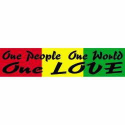 One People One World One Love Rasta - Vinyl Sticker