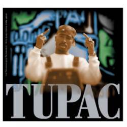TuPac Middle Finger - Vinyl Sticker