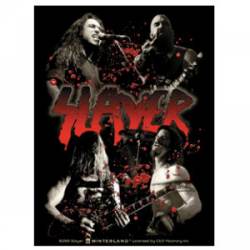 Slayer Logo With Band - Vinyl Sticker