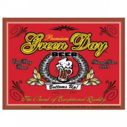 Green Day Beer Label - Vinyl Sticker