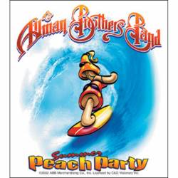 The Allman Brothers Band Surfin Summer Peach Party - Vinyl Sticker