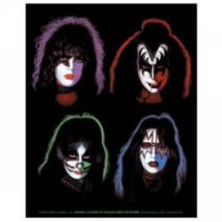 Kiss Four Faces - Vinyl Sticker