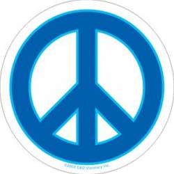 Peace Signs Peace Sign - Blue Vinyl Sticker