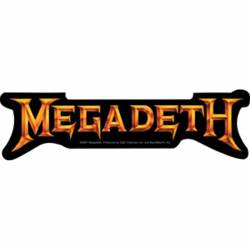 Megadeth Gold Logo - Vinyl Sticker
