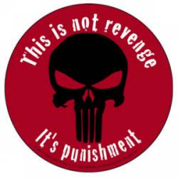 The Punisher Punishment - Red Vinyl Sticker