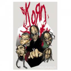 Korn Cartoon Heads - Vinyl Sticker