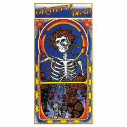 Grateful Dead Skull, Skeleton and Roses - Vinyl Sticker