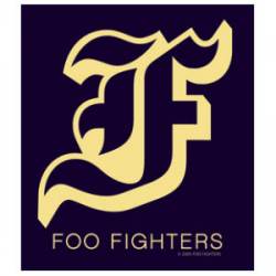 The Foo Fighters Navy & Gold F - Sticker