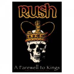 Rush Caress Of Steel With Skull - Vinyl Sticker