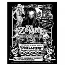 Rob Zombie Spooks - Vinyl Sticker