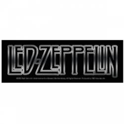 Led Zeppelin Logo - Black And Silver Vinyl Sticker