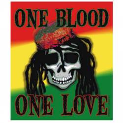 Reggae And Rasta One Blood - Vinyl Sticker