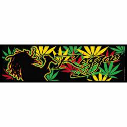 Reggae And Rasta Pot Leaf Reggae - Vinyl Sticker